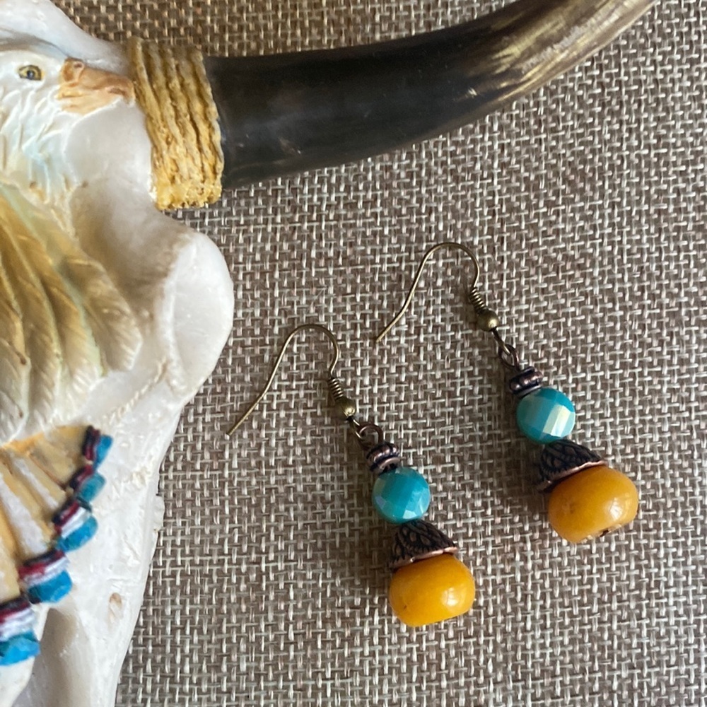 Southwestern Beaded Earrings - Handmade by Me